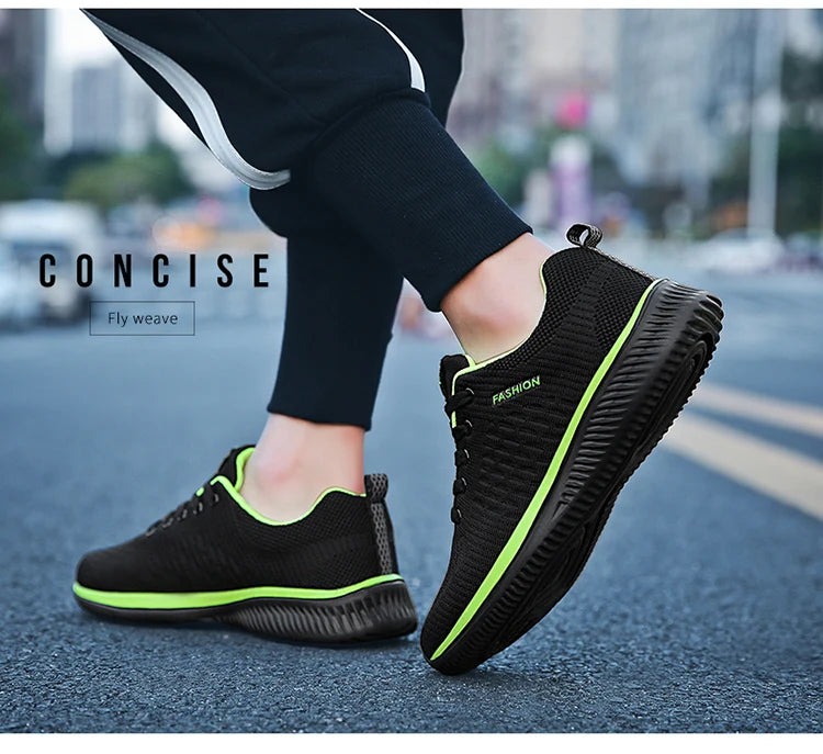 Tênis Masculinos Leves para Caminhada, Sapatos Esportivos Clássicos, Malha Respirável, Calçados Casuais, Moda Masculina, Mocassins, Tênis Masculino