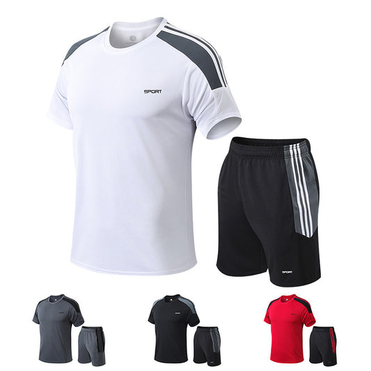 camiseta fina de gola redonda e meia manga.