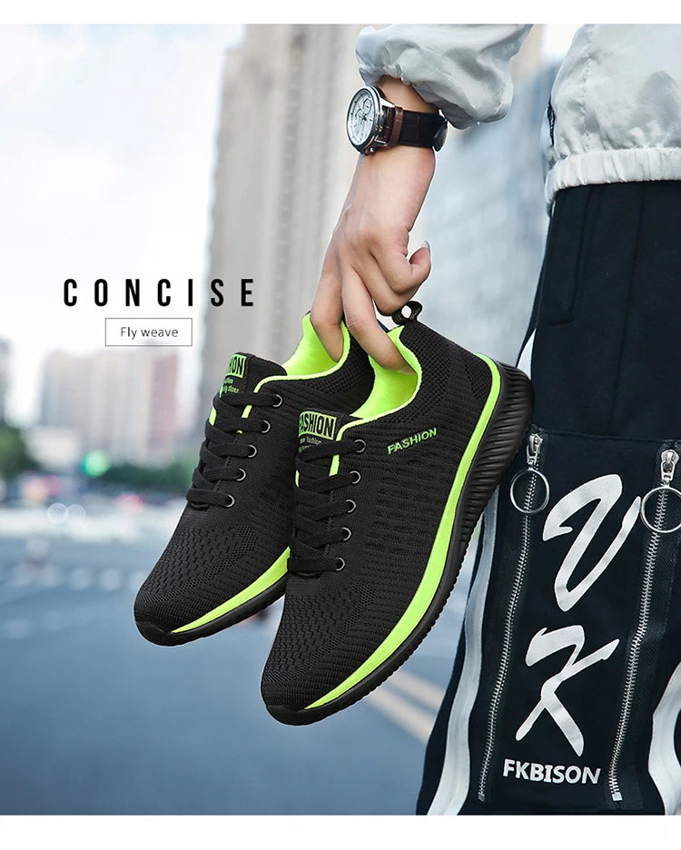 Tênis Masculinos Leves para Caminhada, Sapatos Esportivos Clássicos, Malha Respirável, Calçados Casuais, Moda Masculina, Mocassins, Tênis Masculino