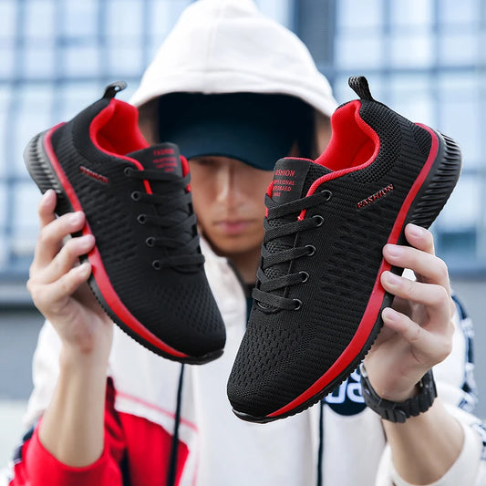 Tênis Masculinos Leves para Caminhada, Sapatos Esportivos Clássicos, Malha Respirável, Calçados Casuais, Moda Masculina, Mocassins, Tênis Masculino