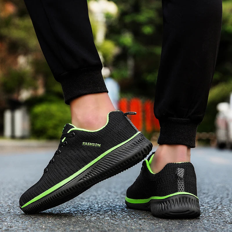 Tênis Masculinos Leves para Caminhada, Sapatos Esportivos Clássicos, Malha Respirável, Calçados Casuais, Moda Masculina, Mocassins, Tênis Masculino