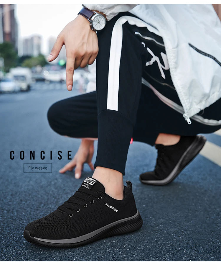 Tênis Masculinos Leves para Caminhada, Sapatos Esportivos Clássicos, Malha Respirável, Calçados Casuais, Moda Masculina, Mocassins, Tênis Masculino